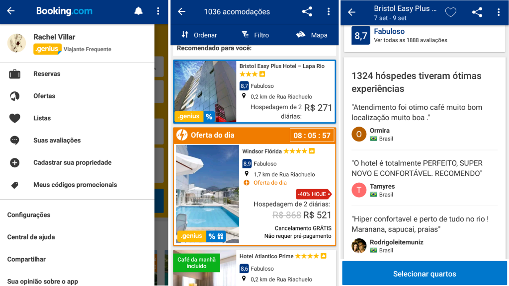 Apps de viagens booking